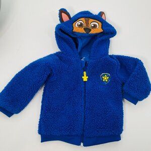 🐾 Boys Paw Patrol Faux Sherpa Hoodie Jacket Size 18 Months